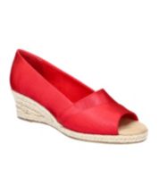 Macy's red wedge shoes store