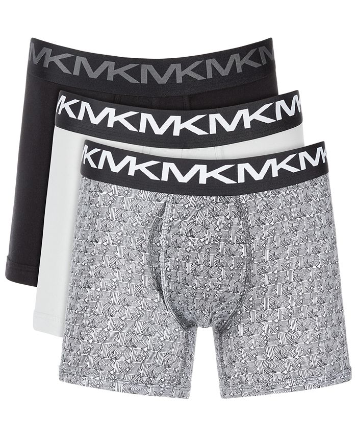Michael Kors Men's Performance Cotton Fashion Boxer Briefs, Pack