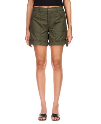 Sanctuary - Women's Cali Solid Rolled-Cuffed Side-Buckle Shorts
