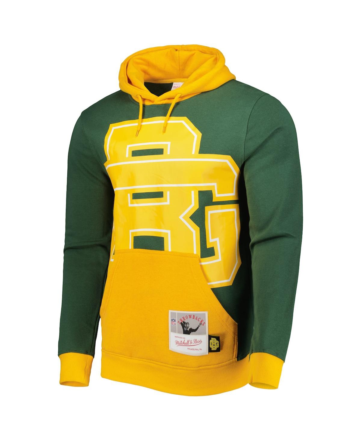 Mitchell & Ness Men's  Green Green Bay Packers Big Face 5.0 Pullover Hoodie In Green