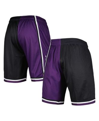 Men's Black, Purple Sacramento Kings Hardwood Classics 2000 Split Swingman Shorts
