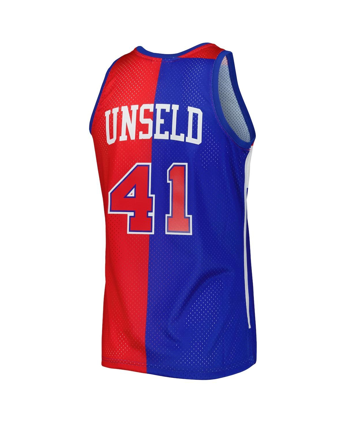 Men's Mitchell & Ness Wes Unseld Red Washington Bullets Hardwood Classics 1977-78 Split Swingman Jersey - Red
