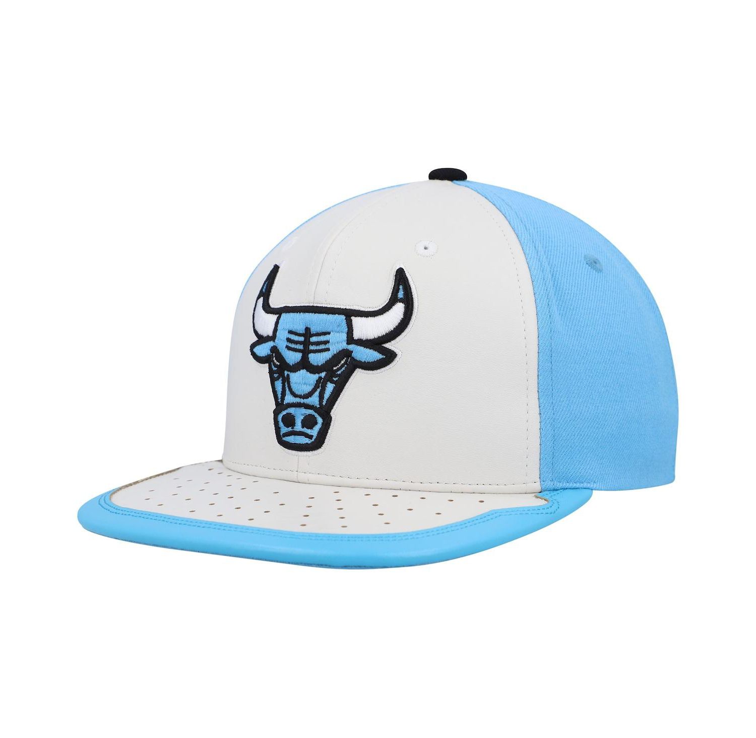 Men's White, Light Blue Chicago Bulls Day One Snapback Hat