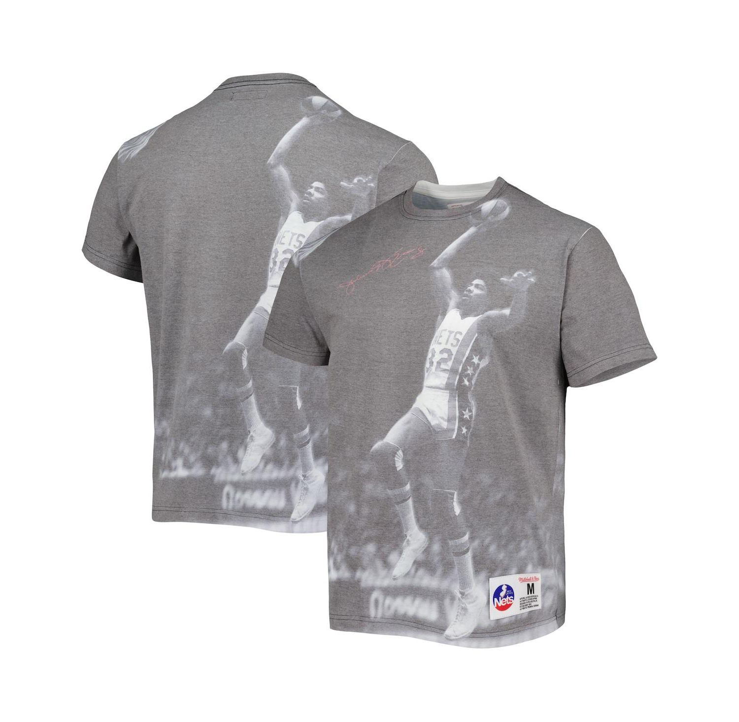 Men's Julius Erving Heather Gray New York Nets Above The Rim T-shirt