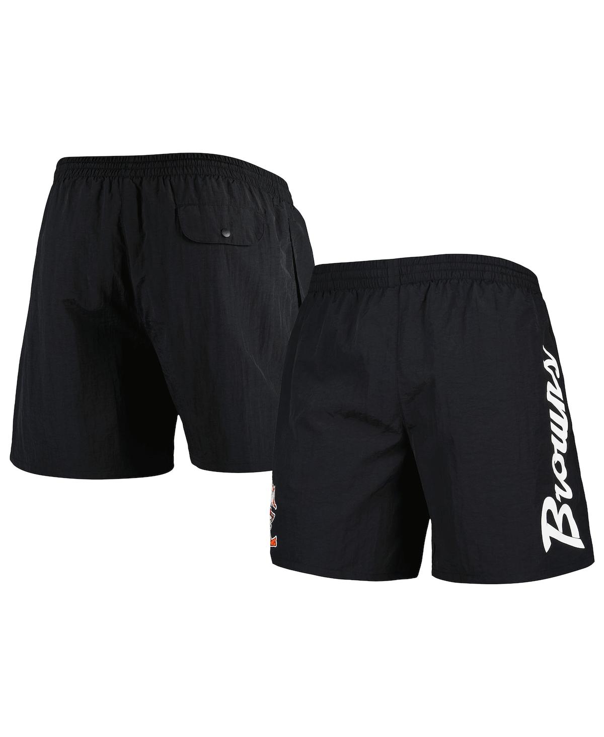 Mitchell & Ness Men's  Black Cleveland Browns Team Essentials Nylon Shorts In Black