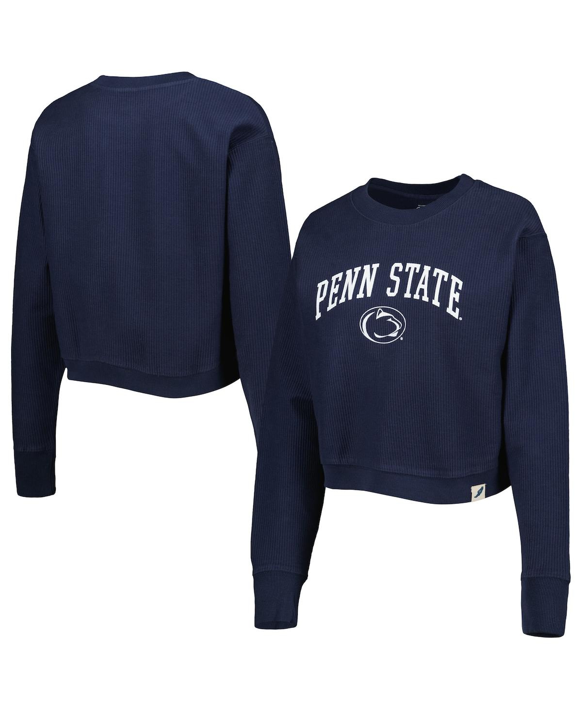 Women's League Collegiate Wear Navy Penn State Nittany Lions Classic Campus Corded Timber Sweatshirt - Navy