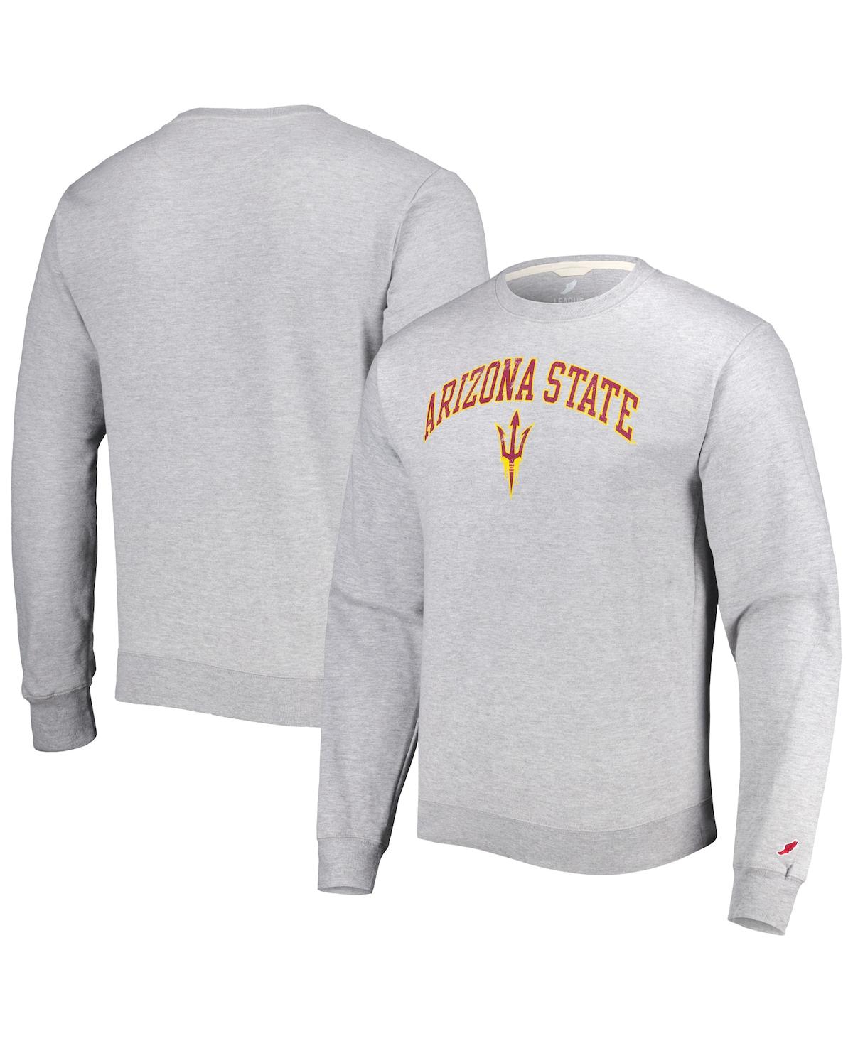 Men's League Collegiate Wear Gray Arizona State Sun Devils 1965 Arch Essential Pullover Sweatshirt - Gray