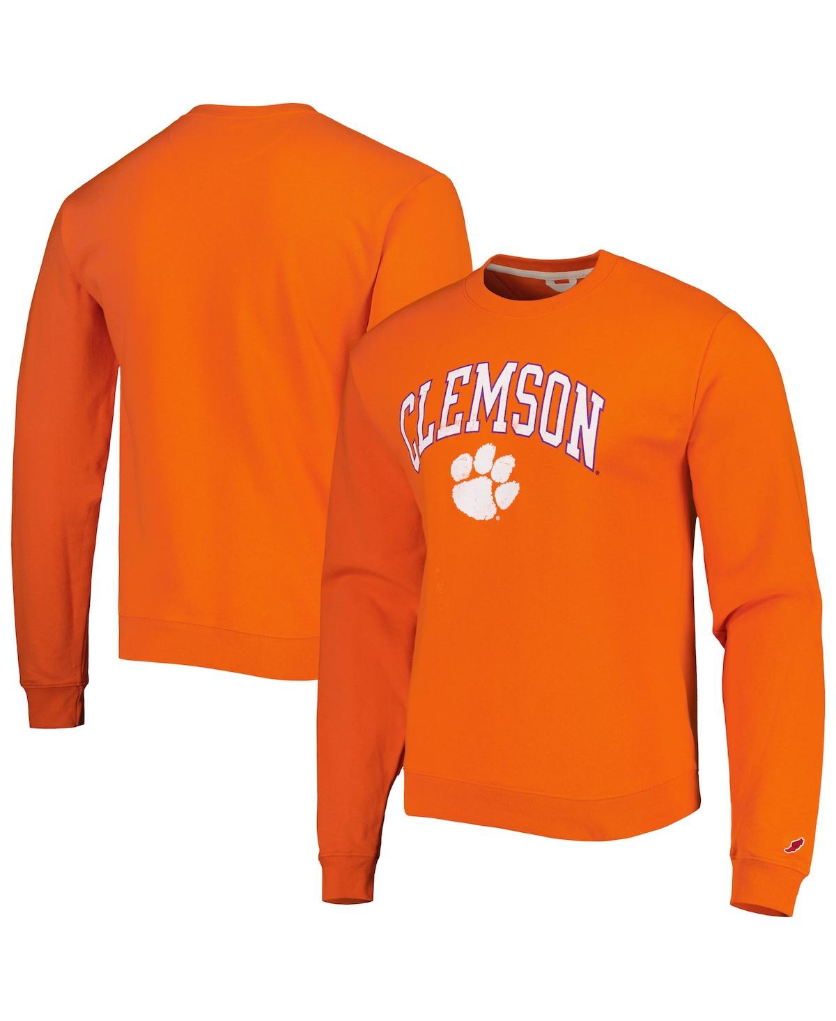 Men's League Collegiate Wear Orange Clemson Tigers 1965 Arch Essential Fleece Pullover Sweatshirt - Orange