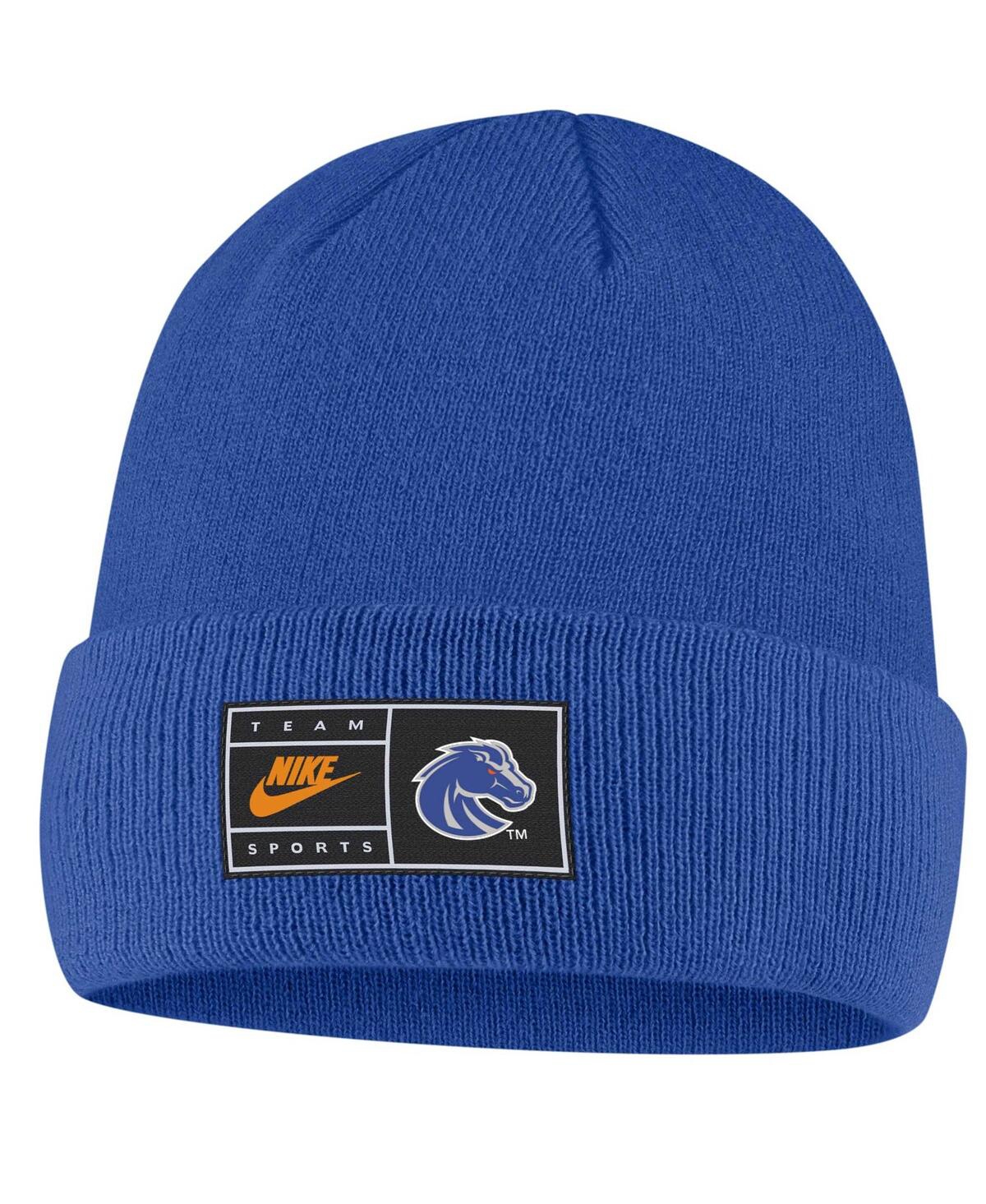 Shop Nike Men's  Royal Boise State Broncos Utility Cuffed Knit Hat