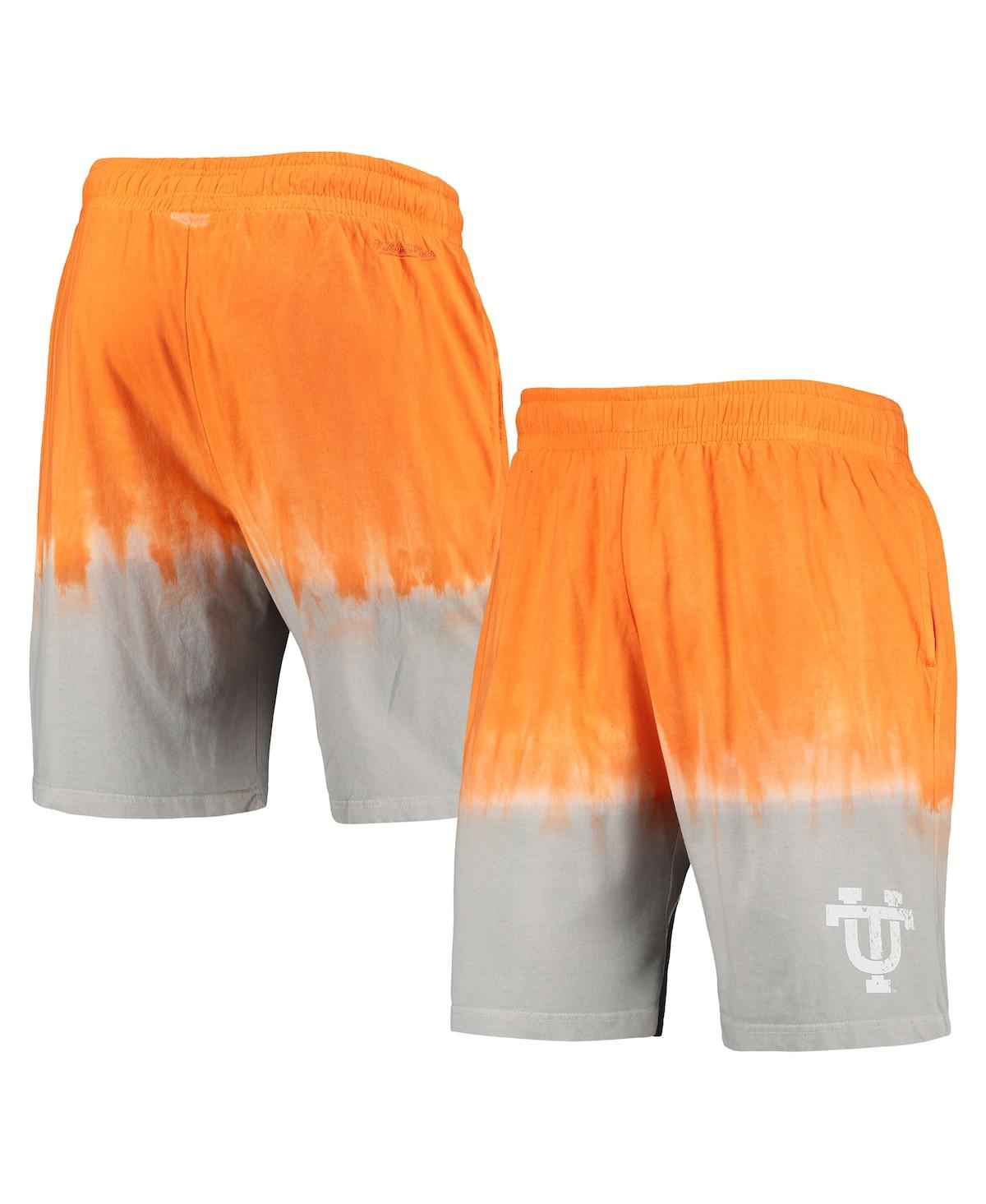 Mitchell & Ness Men's  Tennessee Orange, Gray Tennessee Volunteers Tie-dye Shorts In Tennessee Orange,gray