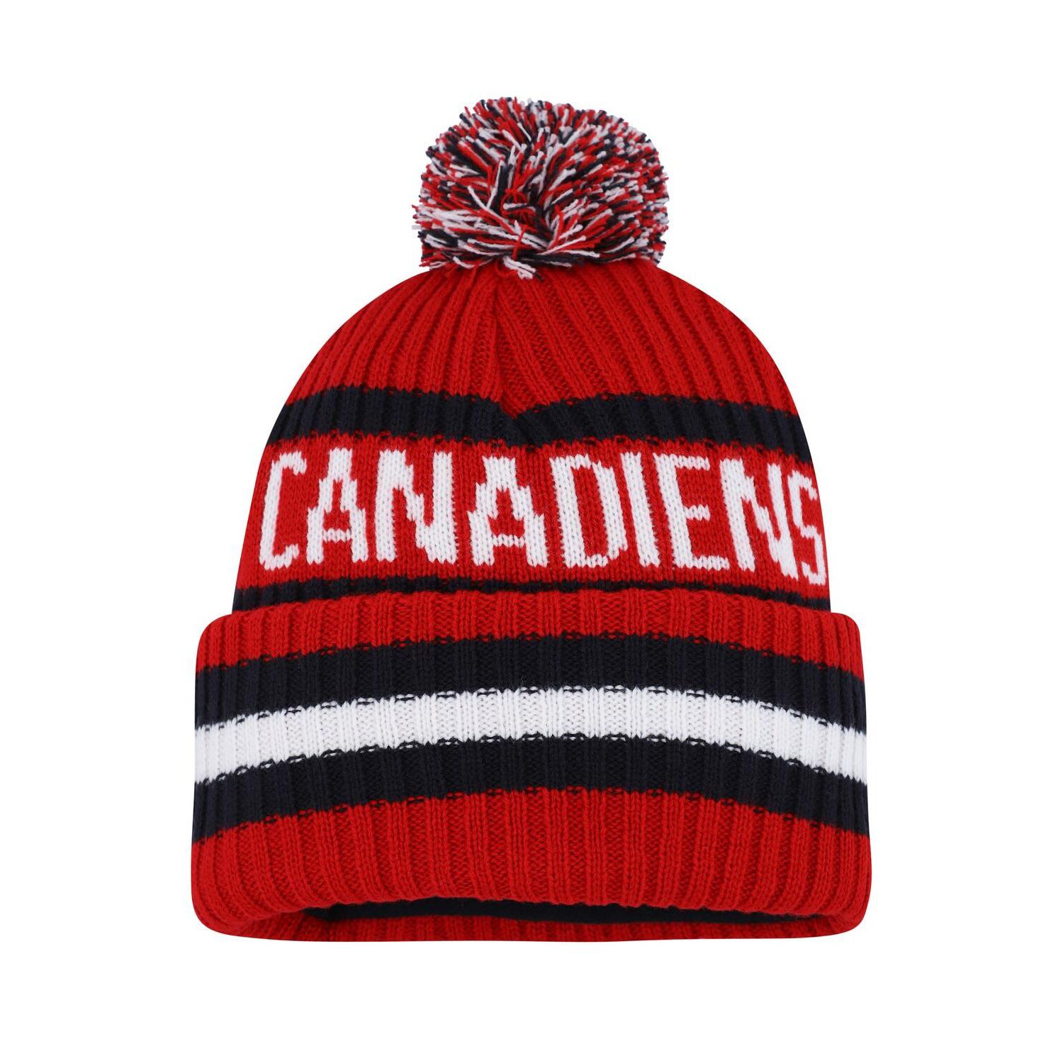 Men's Red Montreal Canadiens Bering Cuffed Knit Hat with Pom