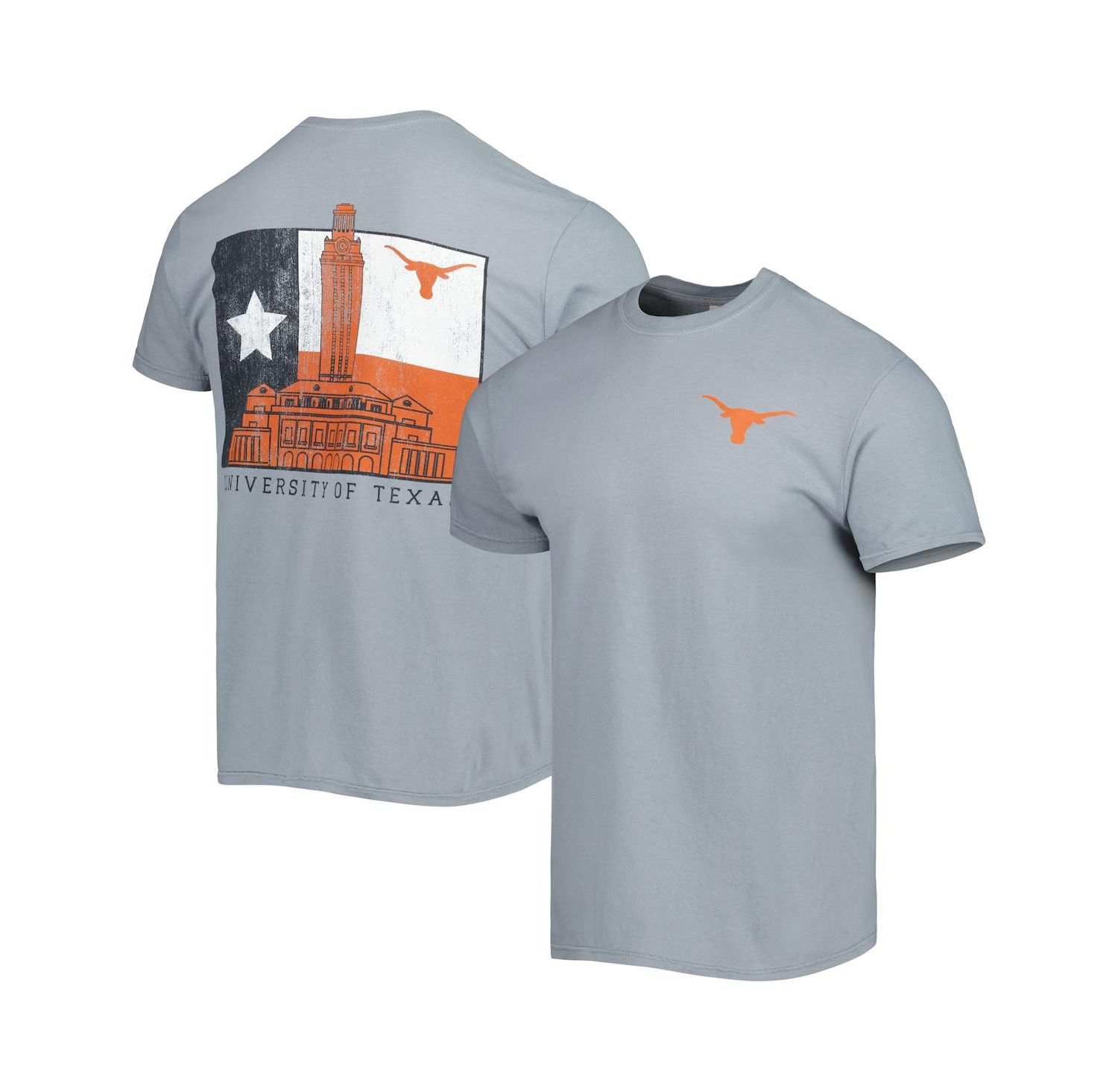 Men's Gray Texas Longhorns Hyperlocal Flag T-shirt