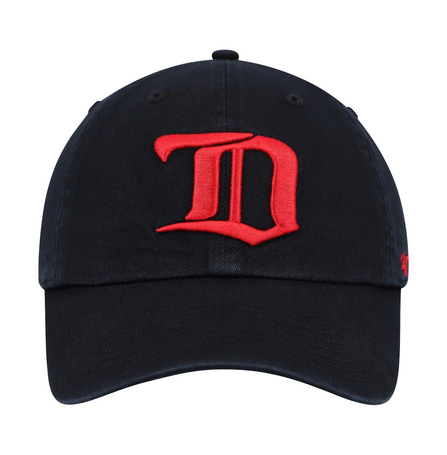 Мужская кепка '47 Brand Black Detroit Red Wings Clean Up Adjustable Hat — фото 4