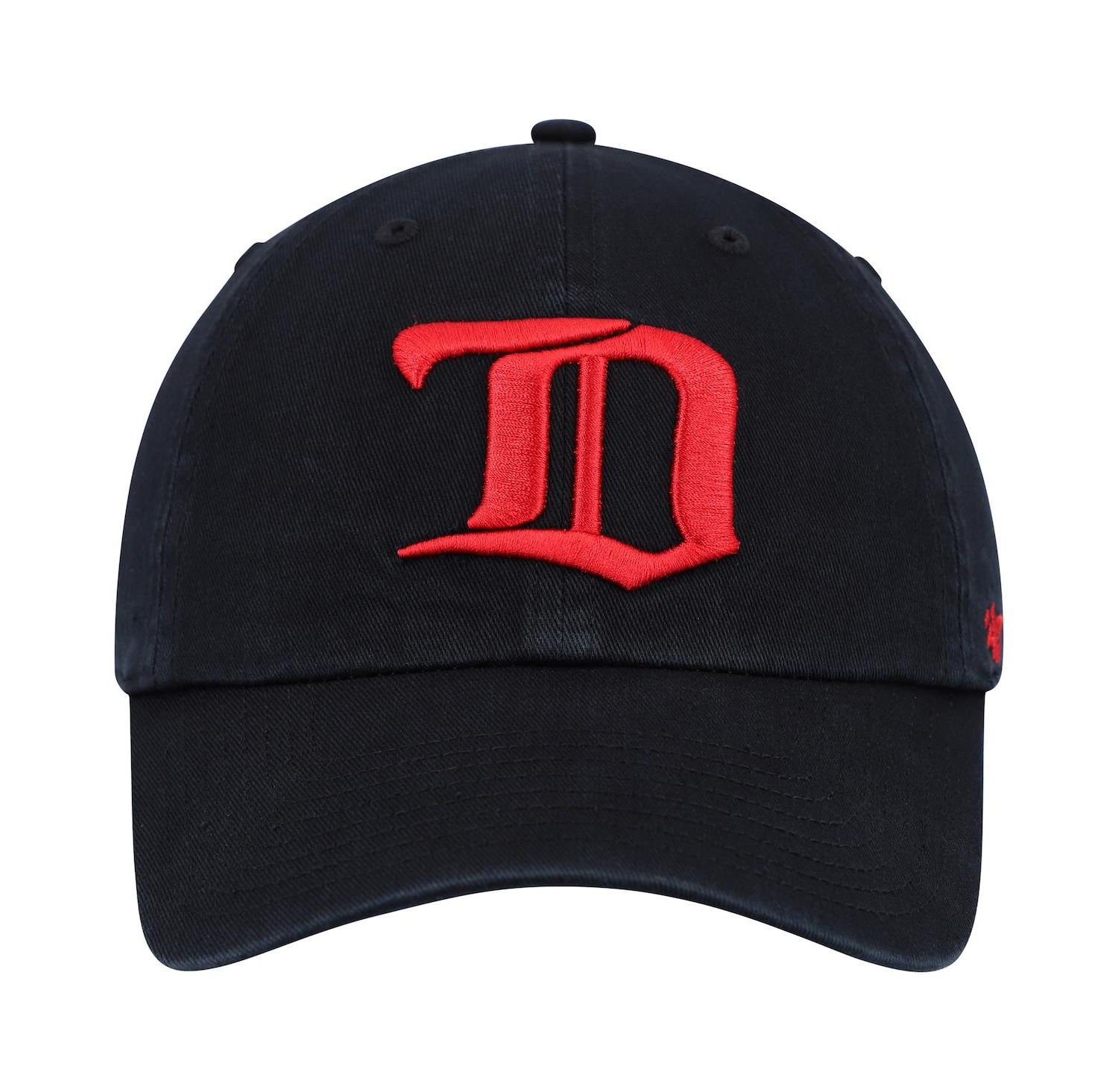 Men's Black Detroit Red Wings Clean Up Adjustable Hat