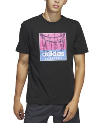 adidas - Men's Classic-Fit Chain Net Basketball Graphic T-Shirt