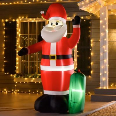 8ft Christmas Inflatable Santa Claus w/ Gift Bag Outdoor Decorations
