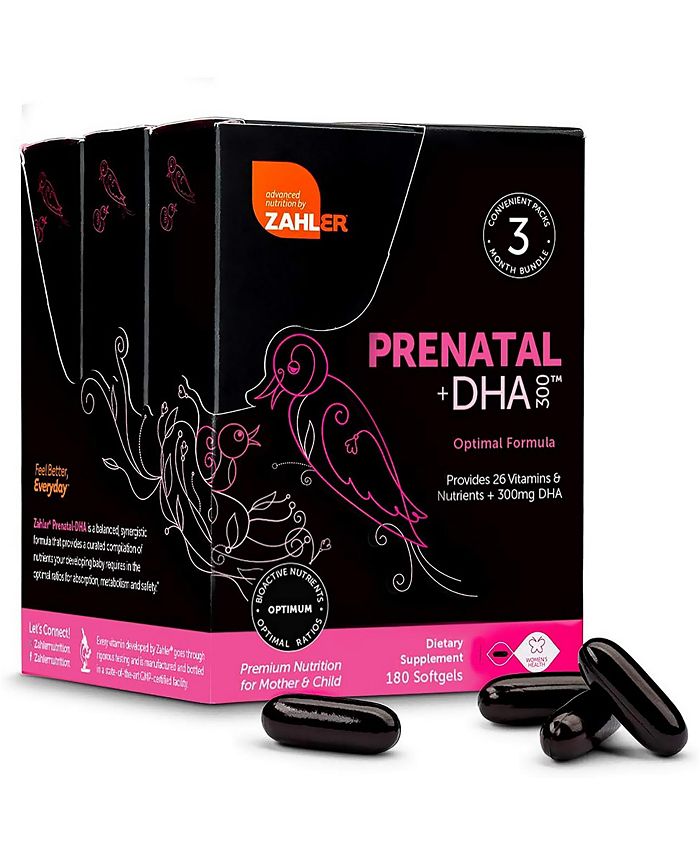 Zahler Prenatal Vitamin with DHA & Folate for Mother & Child 180