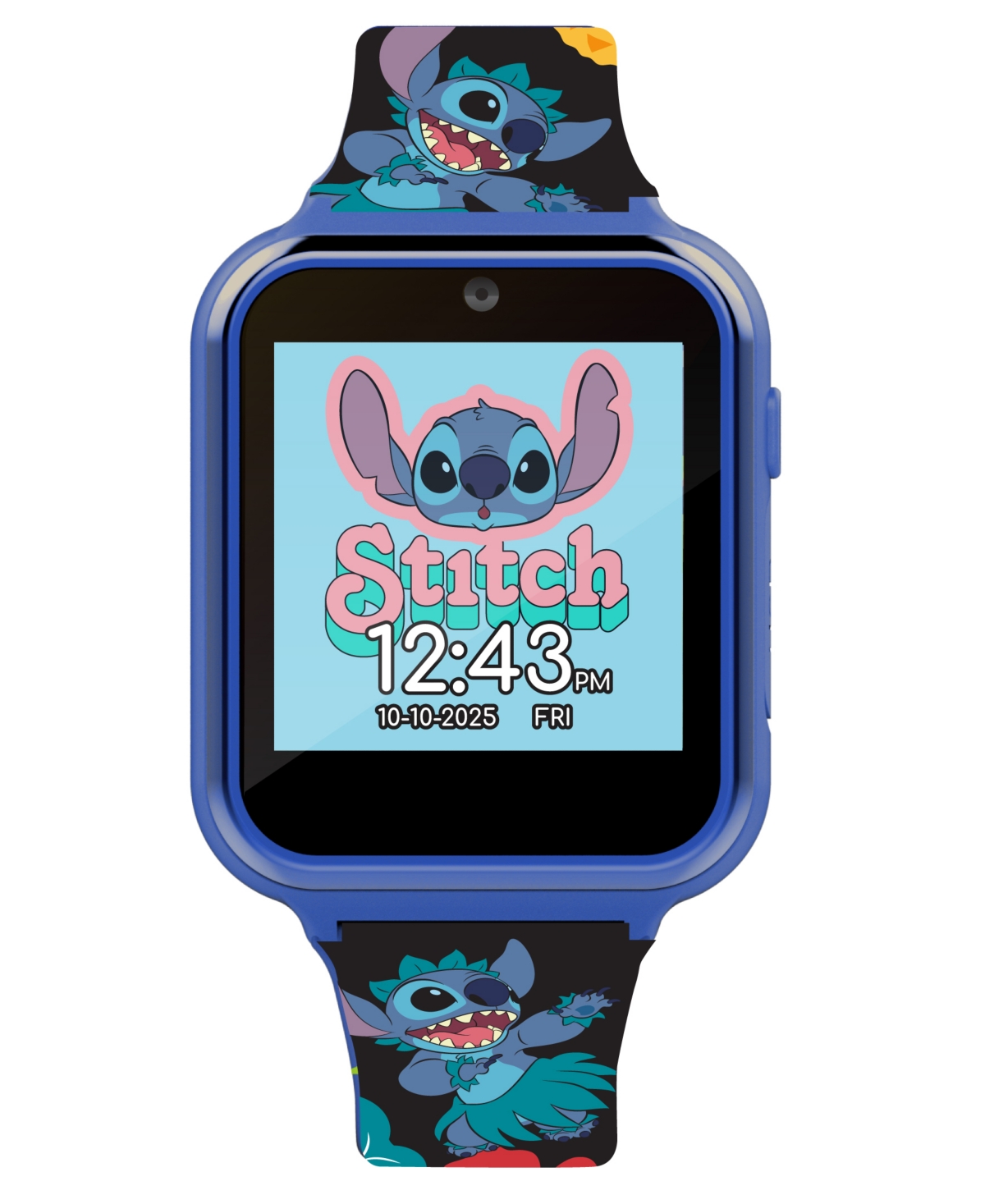 Disney Kids' Children's Lilo And Stitch Blue Silicone Smart Watch 38mm