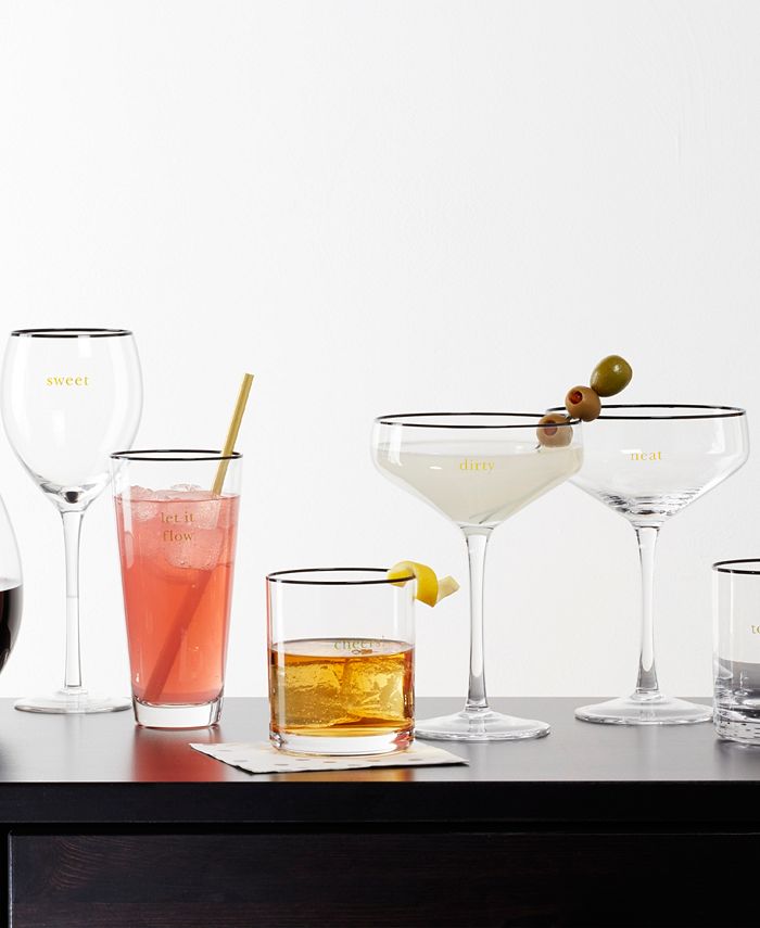 Kate Spade Cheers to Us Double Old Fashioned Glasses Set, 2 Piece Macy's