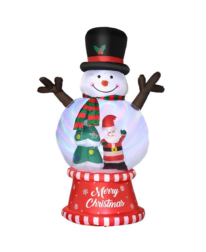Outsunny 8' Inflatable Christmas Snowman BlowUp Outdoor Yard Display