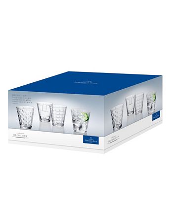 Villeroy & Boch - Dressed Up Assorted Clear Tumblers, Set of 4