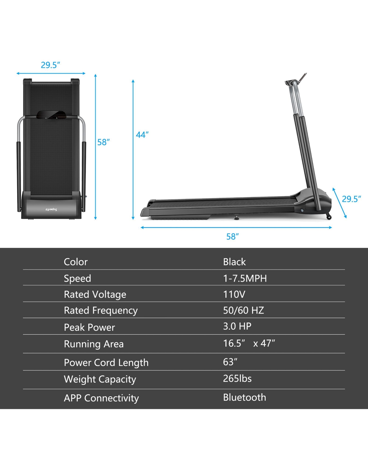Costway ultra thin 2025 treadmill