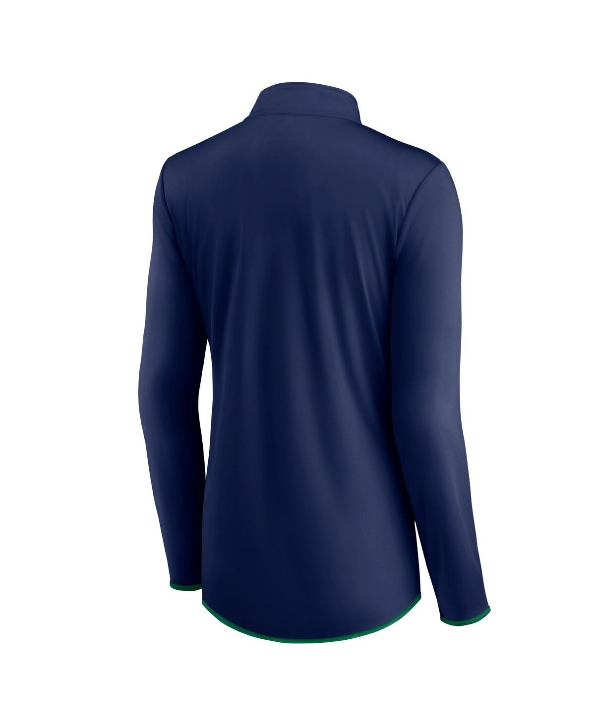 Women's FanaticsNotre Dame Fighting Irish Worth the Drive Quarter-Zip Top - Navy