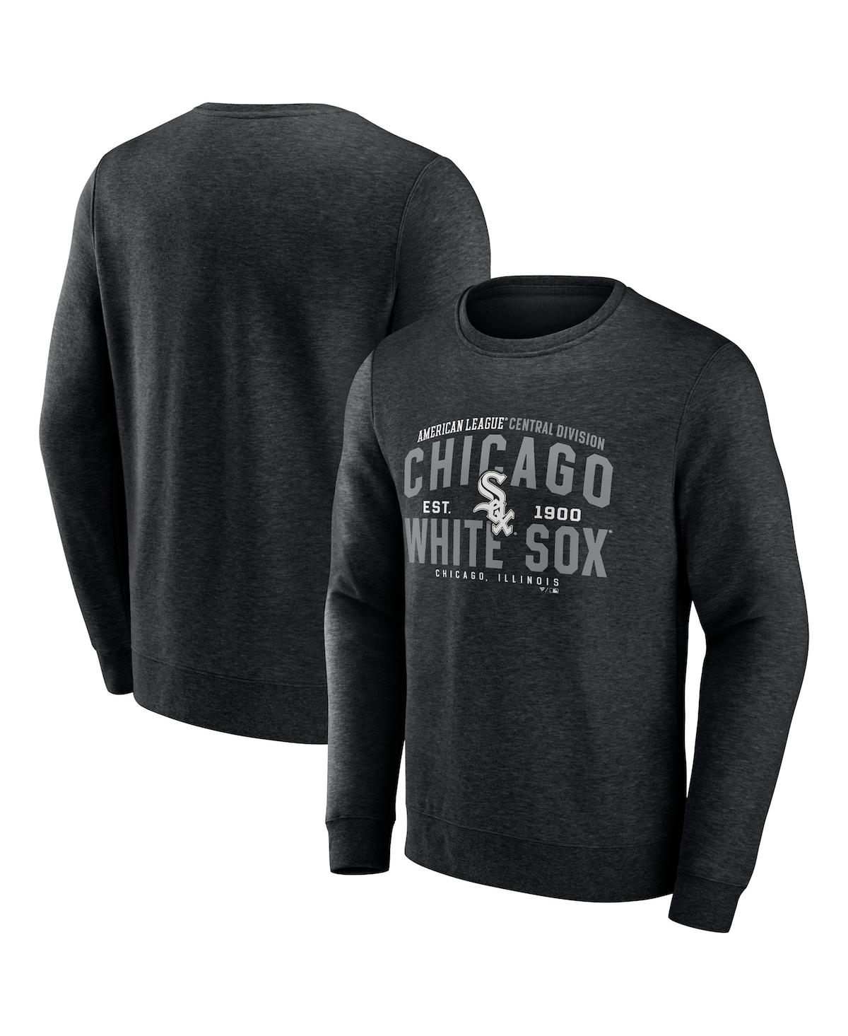 Shop Fanatics Men's  Heathered Black Chicago White Sox Classic Move Pullover Sweatshirt