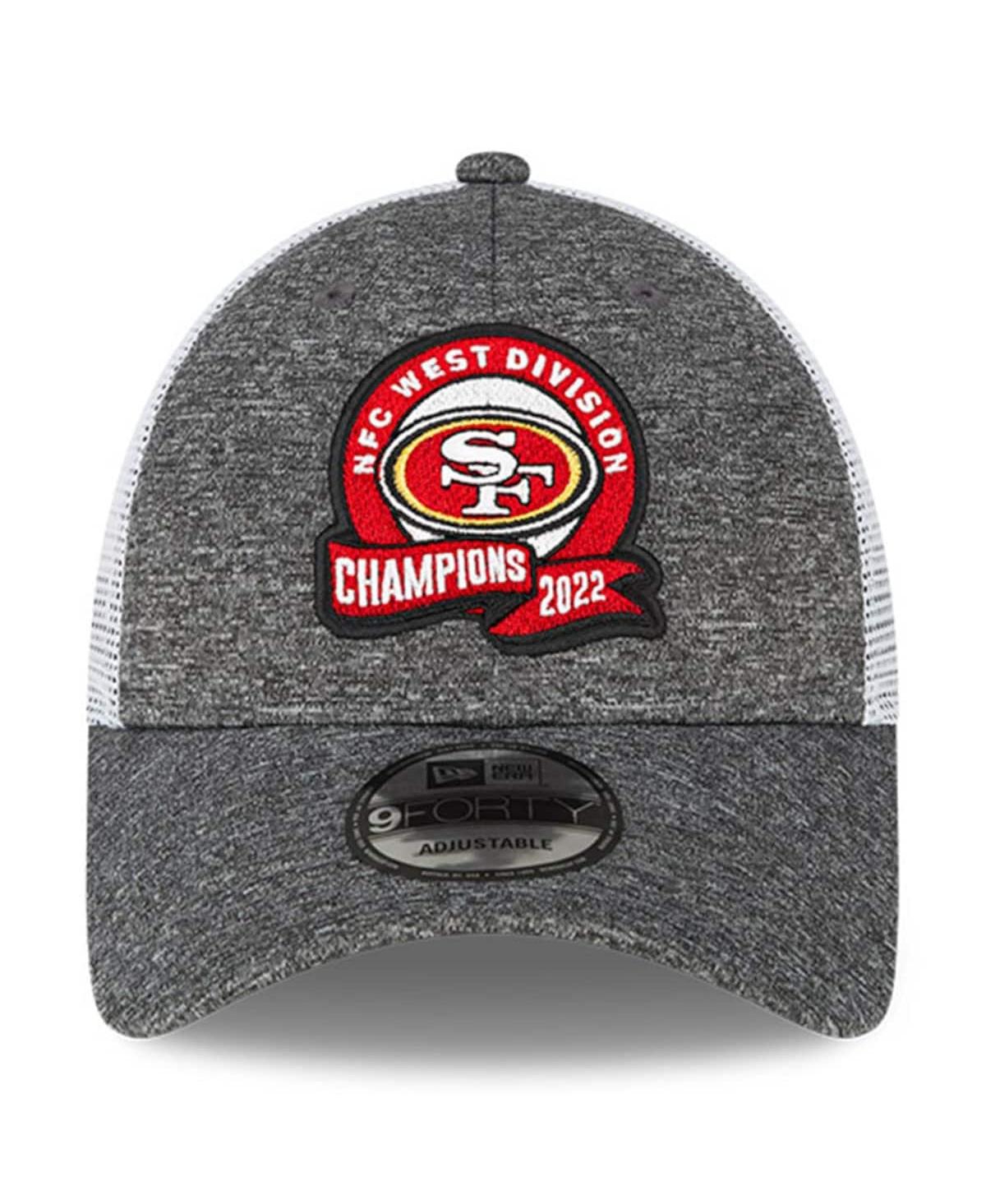 Men's New EraSan Francisco 49ers 2022 Nfc West Division Champions Locker Room 9FORTY Adjustable Hat - Heather Gray