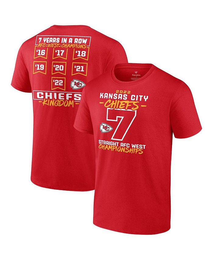 Fanatics Men's Red Kansas City Chiefs SeventhStraight AFC West