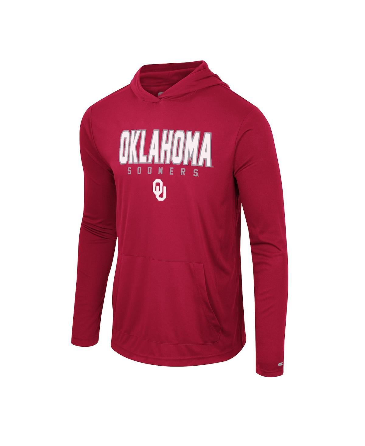 Shop Colosseum Men's  Crimson Oklahoma Sooners Team Color Rival Hoodie Long Sleeve T-shirt