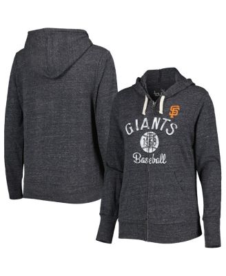 Women's Black San Francisco Giants Training Camp Tri-Blend Full-Zip Hoodie