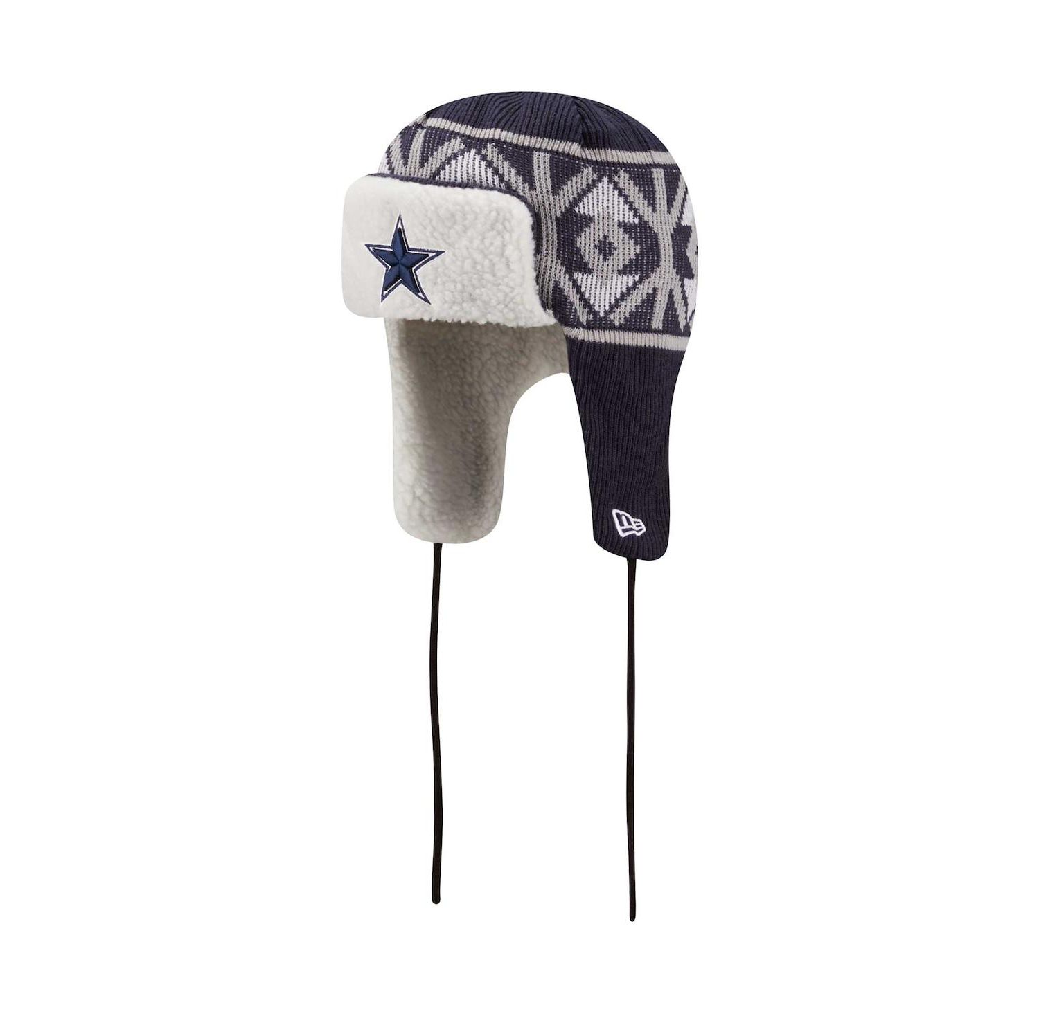 Men's Navy Dallas Cowboys Knit Trapper Hat