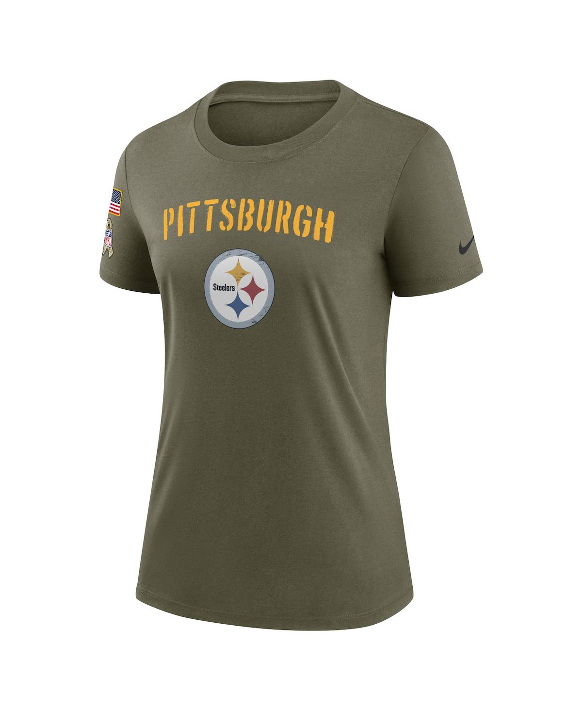Shop Nike Women's  Olive Pittsburgh Steelers 2022 Salute To Service Legend T-shirt