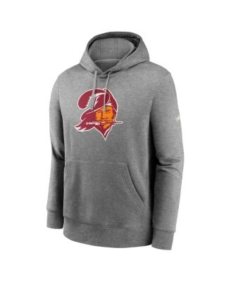 Men's Heathered Gray Tampa Bay Buccaneers Rewind Club Fleece Pullover Hoodie