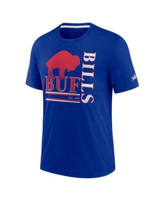 Men's Royal Buffalo Bills Wordmark Logo Tri-Blend T-shirt