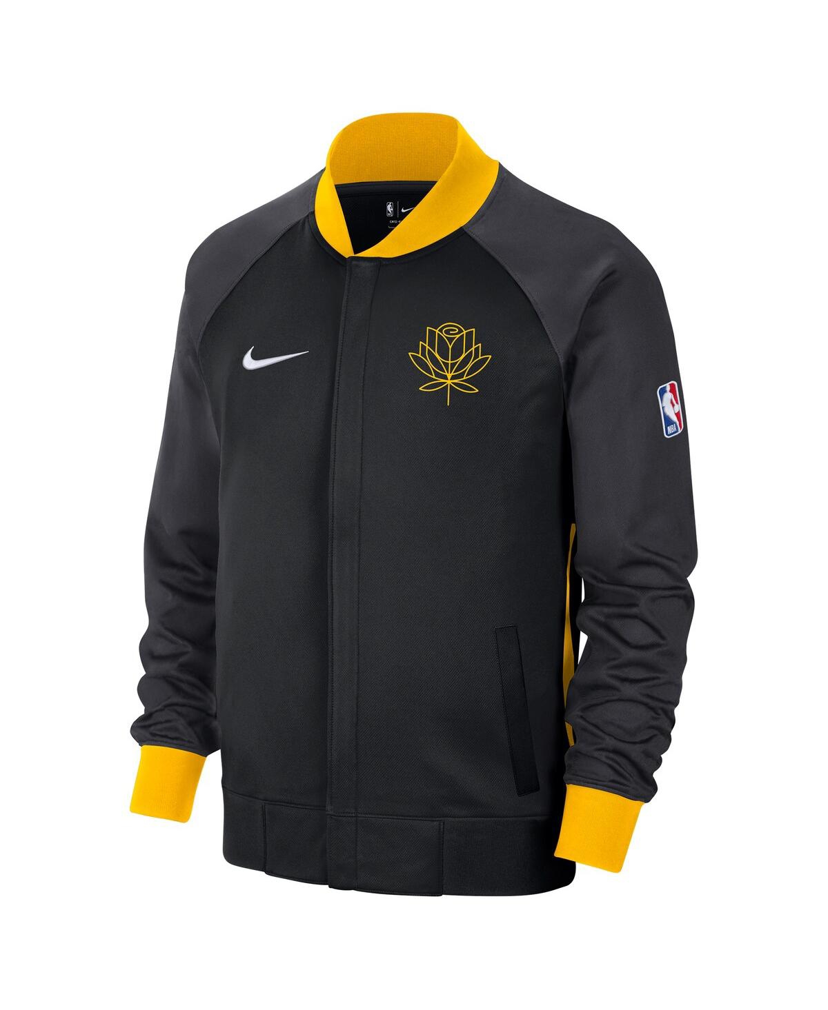 Shop Nike Men's  Black, Yellow Golden State Warriors 2022, 23 City Edition Showtime Thermaflex Full-zip Ja In Black,yellow