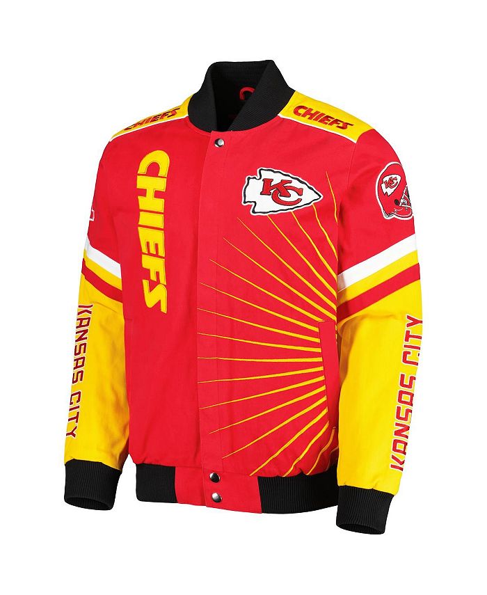 G Iii Sports By Carl Banks Mens Red Kansas City Chiefs Extreme Redzone Full Snap Varsity Jacket 
