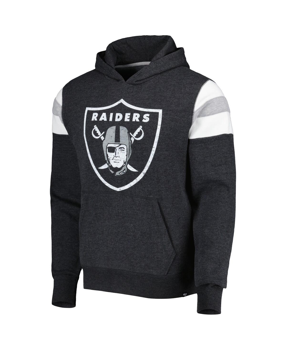 Shop 47 Brand Men's ' Black Las Vegas Raiders Premier Nico Pullover Hoodie