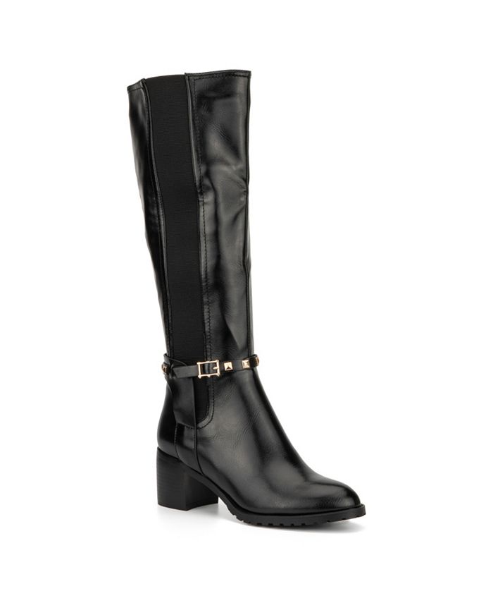 Macy's black tall best sale boots