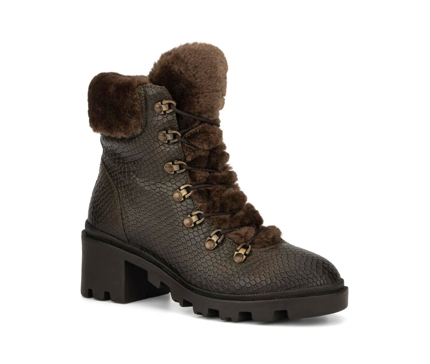Женские ботинки Vintage Foundry Co Regina Boot, цвет: Армейский зелёный — фото 1