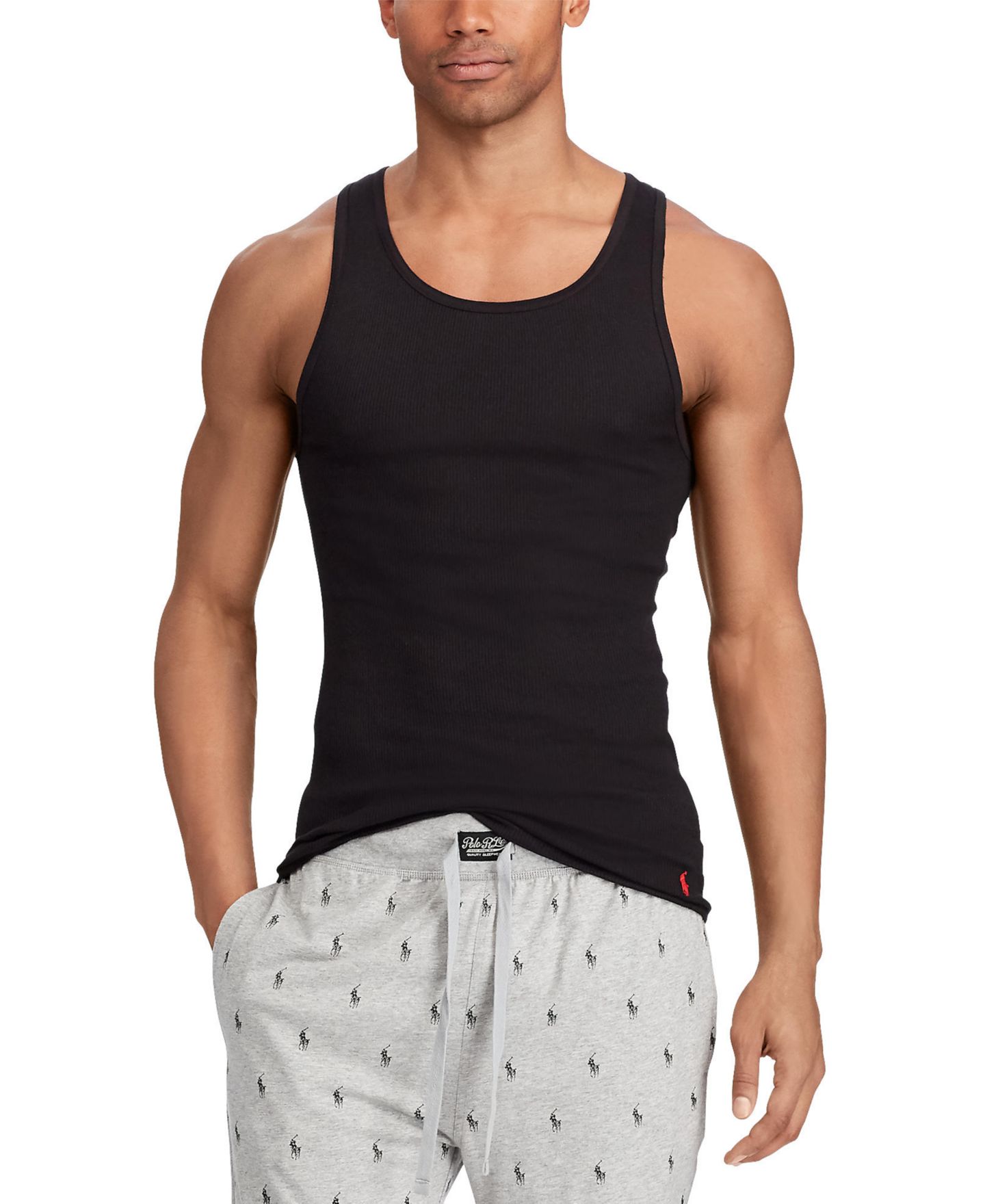 Мужские топы Polo Ralph Lauren 3-Pack Classic-Fit Tank Tops, цвет: Andover / Madison — фото 3