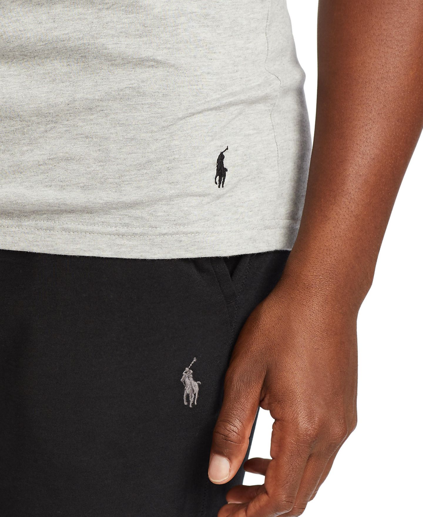 Мужские топы Polo Ralph Lauren 3-Pack Slim Fit Classic Undershirts, цвет: Чёрный — фото 4