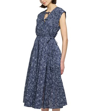 Calvin klein short sleeve a best sale line dress