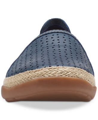 Slip-On Espadrille Leather Flats