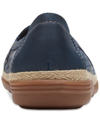 Slip-On Espadrille Leather Flats
