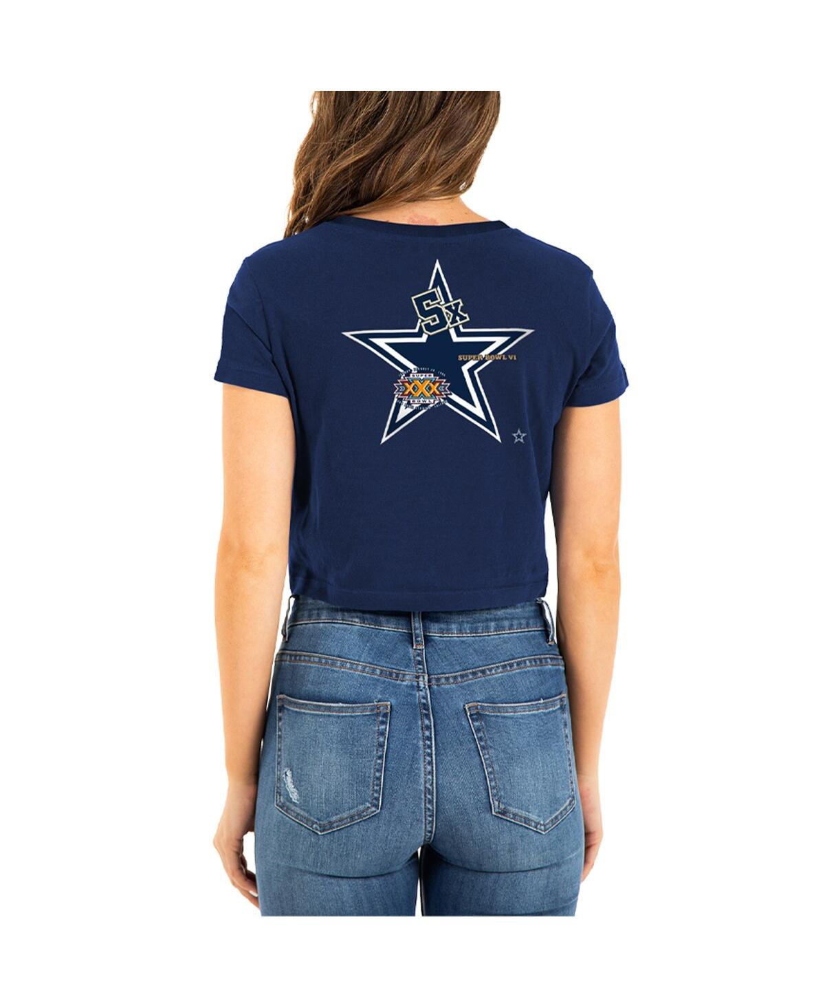 NEW ERA WOMEN'S NEW ERA NAVY DALLAS COWBOYS HISTORIC CHAMPS T-SHIRT 