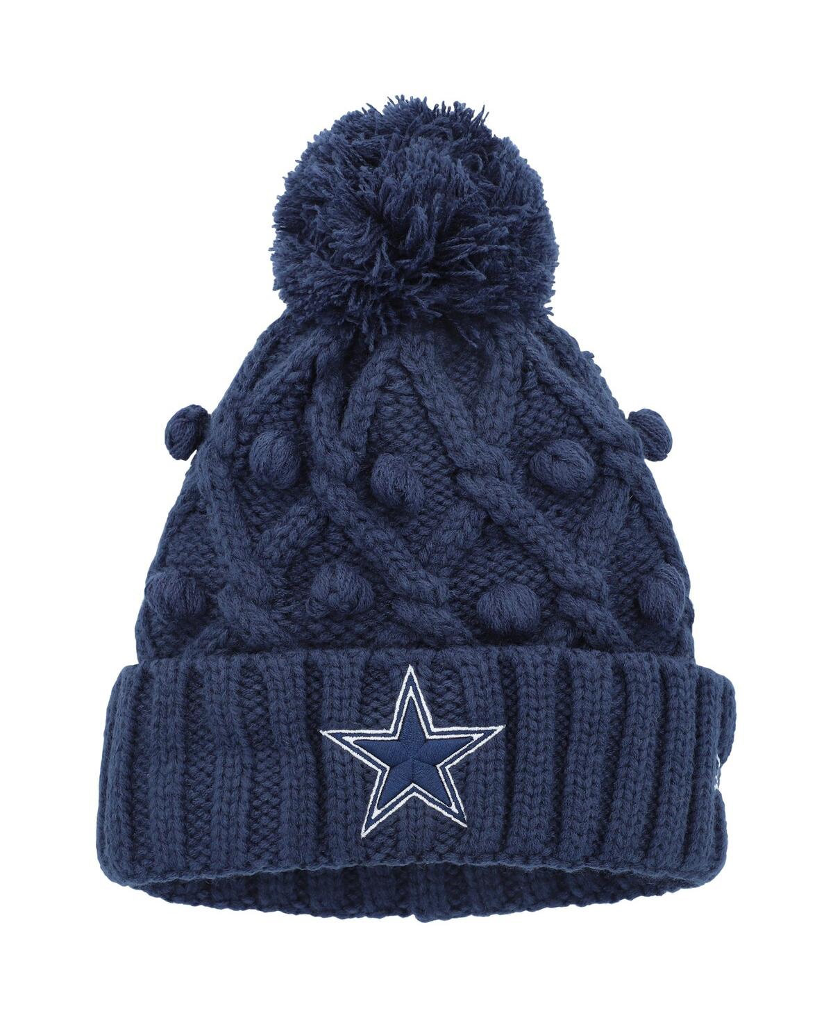 Shop New Era Big Girls  Navy Dallas Cowboys Toasty Cuffed Knit Hat With Pom