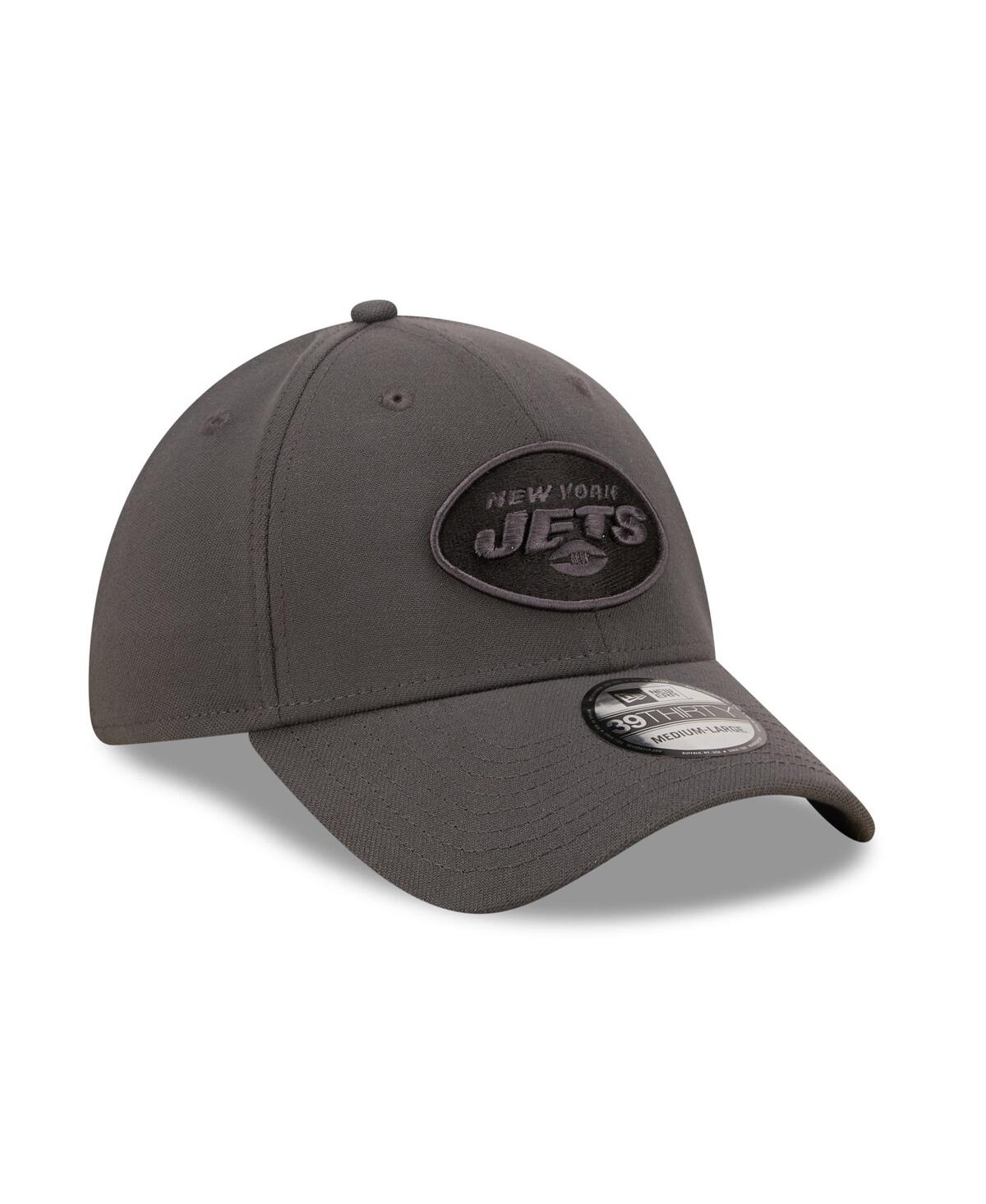 Shop New Era Men's  Graphite New York Jets Classic 39thirty Flex Hat