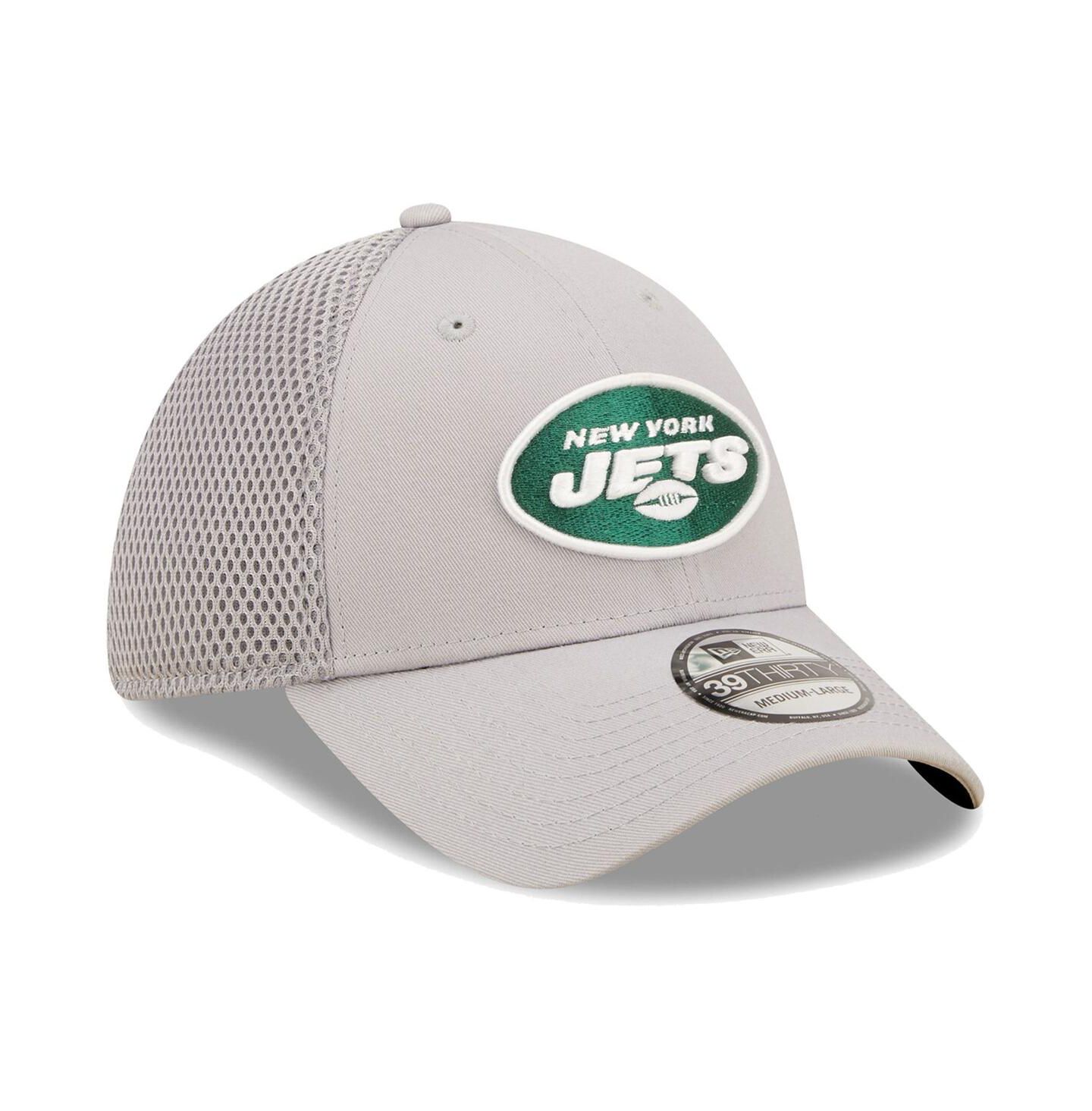 Мужская кепка New Era Gray New York Jets Team Neo 39Thirty Flex Hat — фото 3
